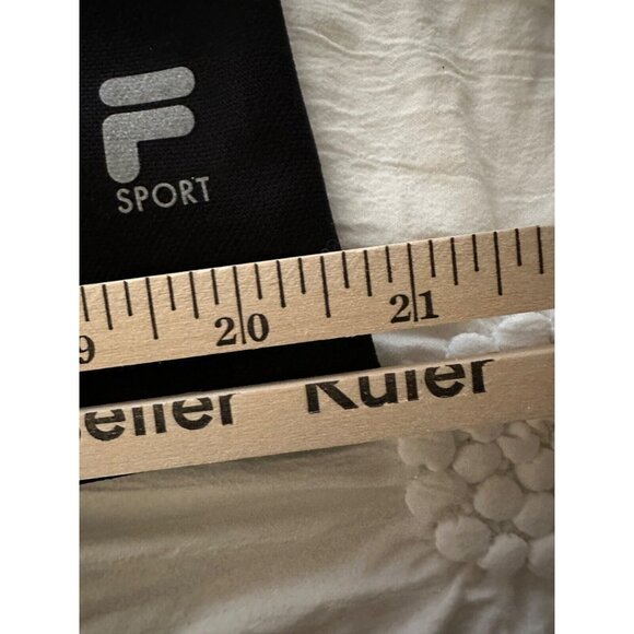 Mens FILA 1/4 Zip Black Lime Green & Reflective Accents Long Sleeve Blend SZ M - Picture 7 of 11